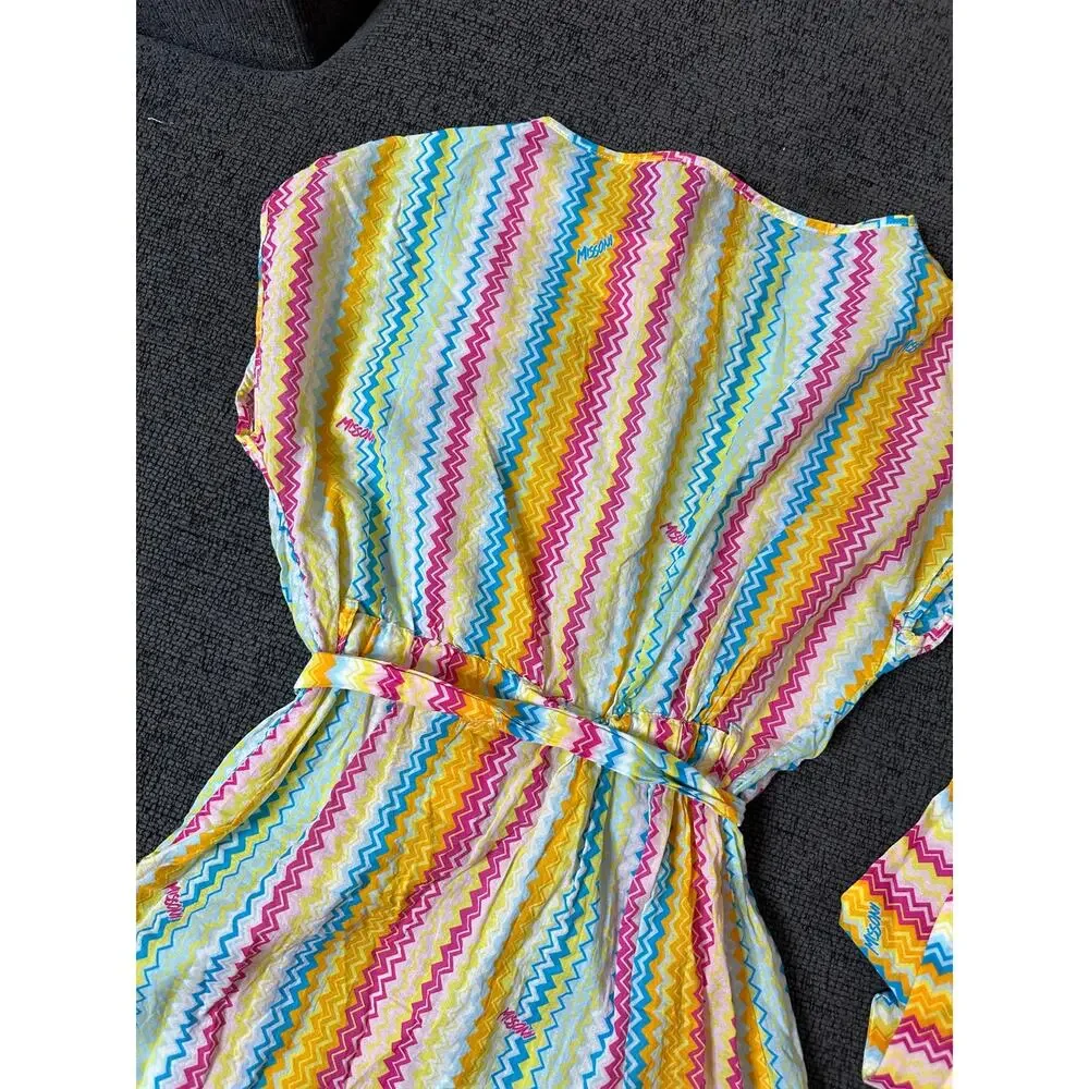 Missoni Kids Girls Multi-Colored Zigzag Beach Dress size 10 NWOT
